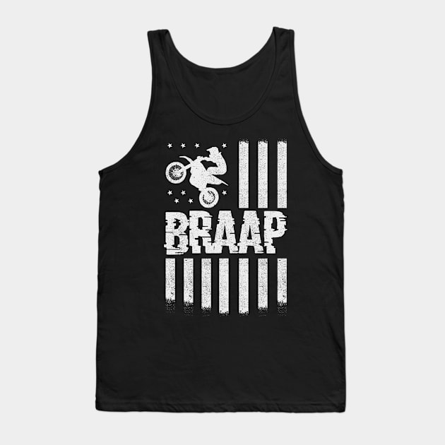 Dirt Braap With Flag Tank Top by mintipap